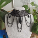 Choker kolia pajęczynowy spider web goth gothic Halloween