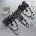 Choker kolia pajęczynowy spider web goth gothic Halloween