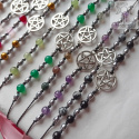 Choker witch talizman amulet pentagram kamienie