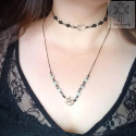 Choker witch talizman amulet pentagram kamienie
