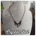 Naszyjnik Crystal Bat Nietoperz kryształ górski