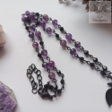 Naszyjnik Amethyst Bat Ametyst goth gothic Halloween