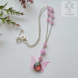 Naszyjnik Motylek Fairy alternative witchy jadeit guma balonowa