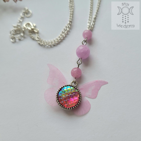 Naszyjnik Motylek Fairy alternative witchy jadeit guma balonowa Naszyjnik Motylek Fairy alternative witchy jadeit guma balonowa