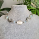 Choker Naszyjnik Fantasy Moon agat opalit księżyc
