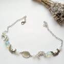 Choker Naszyjnik Fantasy Moon agat opalit księżyc