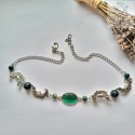 Choker Naszyjnik Fantasy Moon agat indyjski księżyc