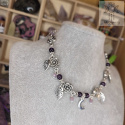 Flower Spirit ametyst choker naszyjnik róże Rose Moon księżyc