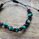 Makramowa bransoletka 10 kamieni amazonit amulet witch makrama