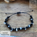 Makramowa bransoletka 10 kamieni kamień księżycowy amulet witch makrama