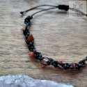 Makramowa bransoletka 10 kamieni karneol amulet witch makrama