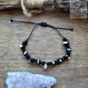 Makramowa bransoletka 10 kamieni różowy peruwiański andyjski amulet witch makrama