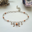 Moon Chain choker piasek pustyni naszyjnik triple moon