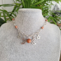 Moon Chain choker piasek pustyni naszyjnik triple moon