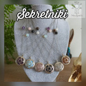 Naszyjnik Sekretnik Pentagram Pentakl kryształ górski stal