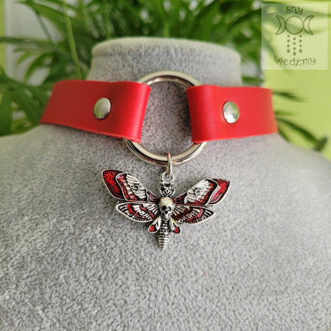 Obroża naszyjnik choker Bloody Moth Obroża naszyjnik choker Bloody Moth
