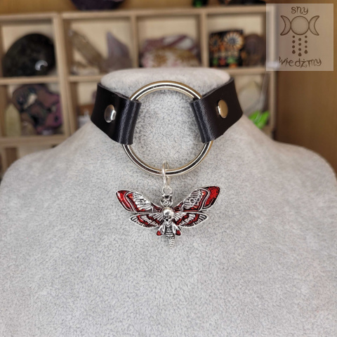 Obroża naszyjnik choker Bloody Moth Obroża naszyjnik choker Bloody Moth