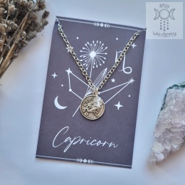Naszyjnik Koziorożcec zodiakalny znak zodiaku kryształ górski basic