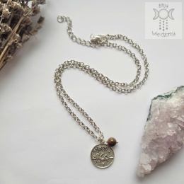 Naszyjnik Panna zodiakalny znak zodiaku tygrysie oko basic