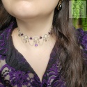 Choker Lumina Yooperlite hematyt księżyc moon