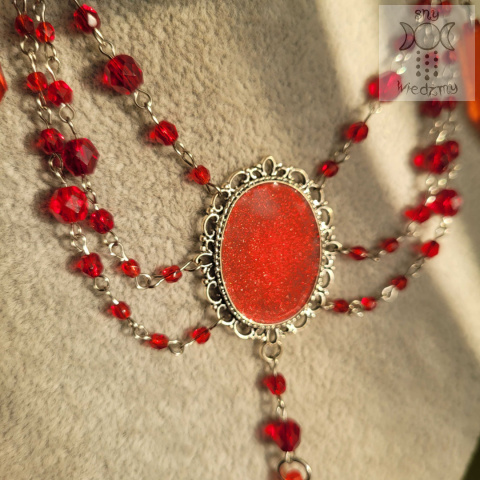 Kolia Crystal Red Black kryształki goth gothic victorian Kolia Crystal Red Black kryształki goth gothic victorian