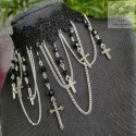 Kolia Silver Cross choker dusik Krzyż krzyże goth gothic