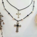 Julian Cross naszyjnik onyks krzyż krzyże goth gothic