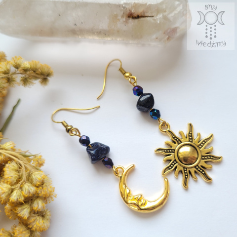 Kolczyki sun & moon słońce i księżyc noc kairu Kolczyki sun & moon słońce i księżyc noc kairu