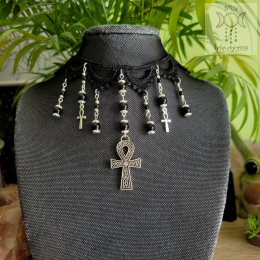 Kolia Ankh Cross choker krzyż Egipt Egipski Piramidy