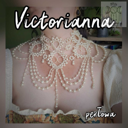 Kolia Victorianna perłowa szklane perły kremowa ecru