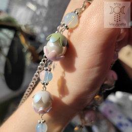 Naszyjnik choker Fiorina opalit kwiaty kwiatki floral fairy