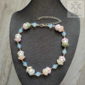 Naszyjnik choker Fiorina opalit kwiaty kwiatki floral fairy