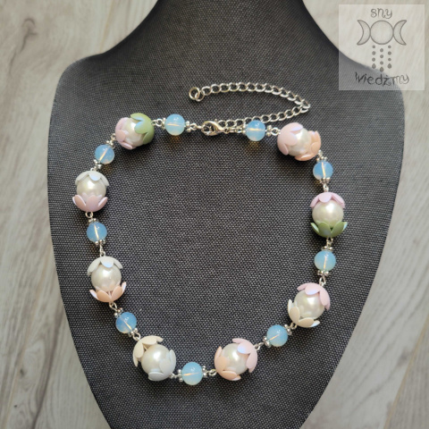 Naszyjnik choker Fiorina opalit kwiaty kwiatki floral fairy Naszyjnik choker Fiorina opalit kwiaty kwiatki floral fairy