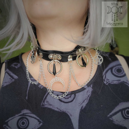 Obroża Lunula choker Moon księżyc