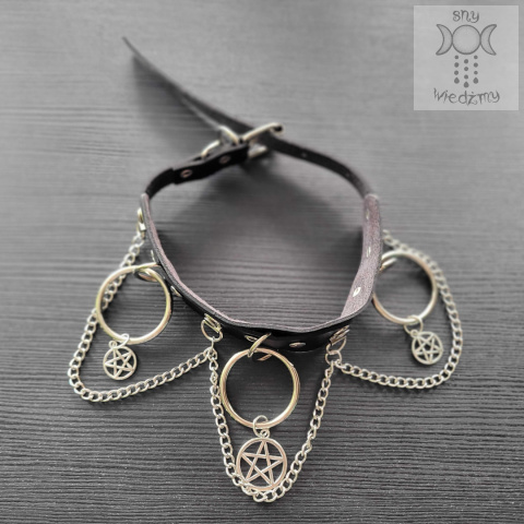 Obroża Pentagram naszyjnik choker Obroża Pentagram naszyjnik choker