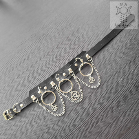 Obroża Pentagram naszyjnik choker Obroża Pentagram naszyjnik choker