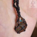 Opal Boulder naszyjnik makrama makramowy