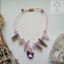 Bransoletka Crystal Love ametyst makrama makramowa