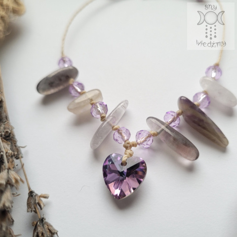 Bransoletka Crystal Love ametyst makrama makramowa Bransoletka Crystal Love ametyst makrama makramowa