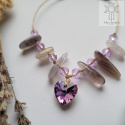 Bransoletka Crystal Love ametyst makrama makramowa