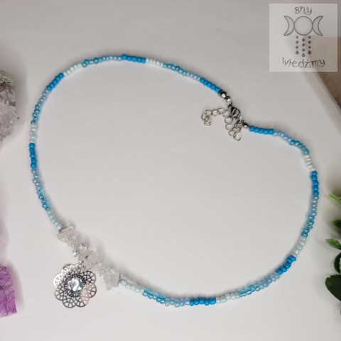 Candy Choker stal kryształ górski koraliki Candy Choker stal kryształ górski koraliki