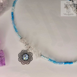 Candy Choker stal kryształ górski koraliki