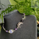 Choker Naszyjnik Fantasy Moon ametyst księżyc