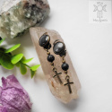Klipsy Mini Cross antyczny brąz złoty sztyfty Halloween