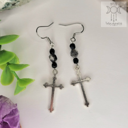 Kolczyki Lili Cross larvikit krzyż