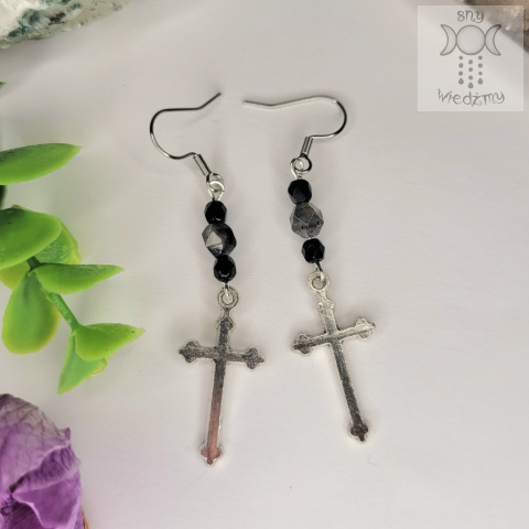 Kolczyki Lili Cross larvikit krzyż Kolczyki Lili Cross larvikit krzyż