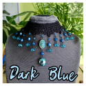 Kolia Dark Blue kryształ goth gothic victorian koronka