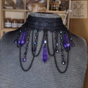 Kolia Lace Crystal fiolet kryształki goth gothic