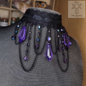 Kolia Lace Crystal fiolet kryształki goth gothic