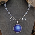 Naszyjnik Galaxy Neptun jadeit stal kosmos